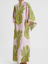 Pink Floral 3/4 Sleeve Dress Mssaz Desses
