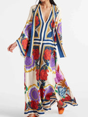 Magnifico Printed Maxi Dress Rust Mssaz Desses