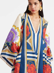 Magnifico Printed Maxi Dress Rust Mssaz Desses
