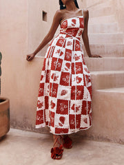 Floral Trim Unique Printed One Shoulder Flared Maxi Dress Mssaz Desses