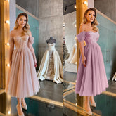 New Short Prom Dresses With Boat Neck Celebrity Dresses Mssaz Desses