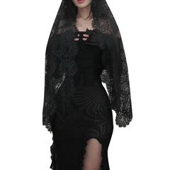 New European And American Gothic Dark Man Slim One Shoulder Mesh Long Casual Dress Mssaz Desses