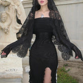 New European And American Gothic Dark Man Slim One Shoulder Mesh Long Casual Dress Mssaz Desses