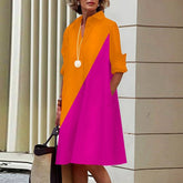 Shirt Dress Bohemian Long Sleeve Printed Dress Mssaz Desses