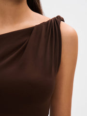 Espresso Sisal Mesh Maxi Dress Mssaz Desses