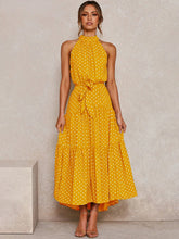 Polka Dot Halter Strapless Vacation Sundress Mssaz Desses