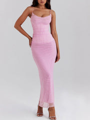 Maxi Dress Dreamscape Pink Dream Mssaz Desses