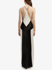 Black Ivory Contrast Maxi Dress Mssaz Desses
