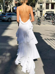Ethereal Cascade Gown White Angel (100% Cotton) Mssaz Desses