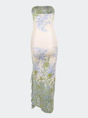Floral Slit Maxi Dress Mssaz Desses