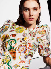 Arcade Dreams Printed Midi Dress Mssaz Desses