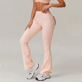 Trendy Bell-bottoms Tights High Waist Wide-leg Flared Pants Mssza