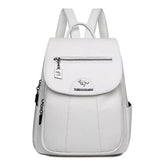 Soft Leather Vintage Female Casual Backpack Mssza