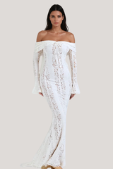 Lana | Off-Shoulder Lace Maxi Dress Mssaz Desses