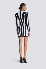 Allison Long Sleeve Striped Knit Mini Dress Mssaz Desses