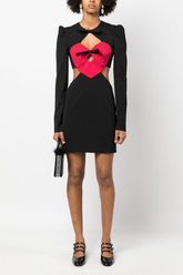 Azura Long Sleeve Bow Cutout Mini Dress Mssaz Desses
