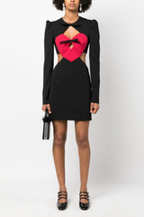 Azura Long Sleeve Bow Cutout Mini Dress Mssaz Desses