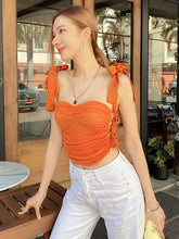 Bateau Neck Backless Polyester Camis Mssza