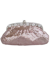 Beautiful Rhinestone Metal Mesh Clutch Bag Mssza