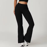 Bell-bottoms High Waist Workout Fitness Wide Leg Yoga Pants Mssza
