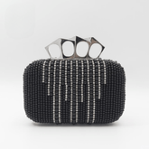 Black Beaded Clutch Luxury Glitter Diamond Clutch Bag Women Wedding With Chain Full Of Beads Wedding Elegant Chain Handbags Mssza