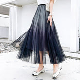 Bling Pleated Long Maxi Skirt Mssza