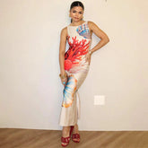 Summer-ready Chic Elegant Sensational Vibrant Trendy Flirty Maxi Dress Mssaz Desses