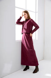 Casual A-line Viscose Shirt And Skirts 2 Piece Set Mssza