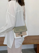 Casual Contrasting Color Small Square With Wide Shoulder Strap Versatile Crossbody Bag Mssza