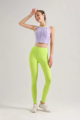 Casual Crop Top And High Waist Leggings Two Pieces Yoga Sets Mssza