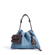 Casual Denim Handbag Minimalist Messenger Pouch Design Tote Shoulder Crossbody Bag Mssza