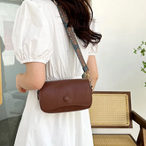 Casual Designer Small Flap Comfortable PU Leather Wide Strap Shoulder Crossbody Bags Mssza