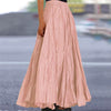 Casual Folds Loose A-line Solid Color Streetwear Skirts Mssza