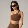 Full Cup Breathable High Quality One Shoulder Tube Sports Top Mssza
