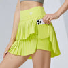 Casual High Waist Double Layer Pleated Athletic Sports Skirt Mssza