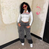 Casual Hip-hop High Waisted Multi-pocket Straight Streetwear Pants Mssza