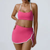 Knitted Patchwork Bra and Shorts Two Piece Set Mssza