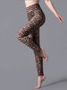Casual Small Leopard Printed Sportwear Workout High Waist Leggings Mssza