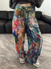 Casual Loose Designer Spliced Zipper High Waist Streetwear Wide Leg Pant Mssza