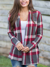 Casual Oversized Plaid Shirt With Elbow Patches Mssza