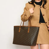 Casual PU Leather Large Capacity Shoulder Bag Mssza