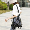 Casual PU Leather Travel Rucksack Shoulder High Quality School Backpack Mssza