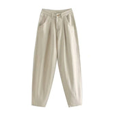 Casual Pleated Loose Streetwear Pocket Cowboy Pants Mssza