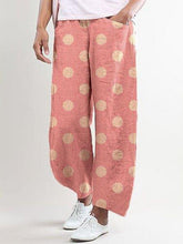 Casual Polka Dot Print Pocket Pants Mssza