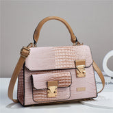 Casual Sequined Satchels One Shoulder rivet Large Capacity Crossbody Solid Bag Mssza