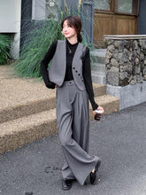 Casual Shirt Irregular With Wide Leg Trousers 3 Pieces Pants Sets Mssza
