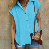Casual Short Sleeve Blouse Shirt Mssza