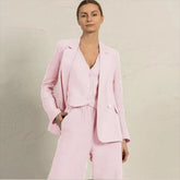 Casual Single Breasted Notched Pockets Peak Lapel Slim Fit Office Daily 3 Piece Suits Mssza