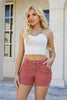 Casual Skinny Hot Pants Female Stretch Streetwear Mid Waisted Cargo Shorts Mssza