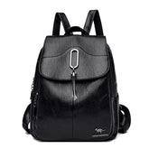 Casual Solid Color Travel Backpack Retro Bag Mssza